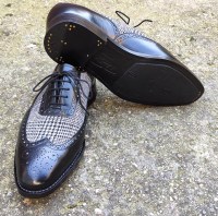 Black tweed bicolor oxfords by rozsnyai handmade shoes 333-20 (3)